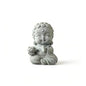 Stone Buddha Monk Statue, Mini Zen Garden Figurine for Desk Tabletop Decor, Small Meditating Sculpture for Landscape Rockery, Aquarium Ornament, Patio Yard Lawn Decorative Gift(Lotus)