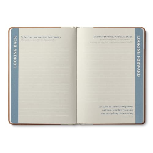 Compendium – Intention Every Day Guided Journal: A Daily Practice for Purpose and Clarity – A 5-Minute a Day Personal Growth Notebook – An Inspiring Daily Journal for Forming New Habits - color: Intention Sienna