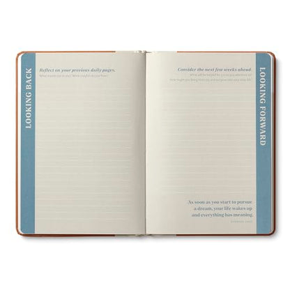 Compendium – Intention Every Day Guided Journal: A Daily Practice for Purpose and Clarity – A 5-Minute a Day Personal Growth Notebook – An Inspiring Daily Journal for Forming New Habits - color: Intention Sienna