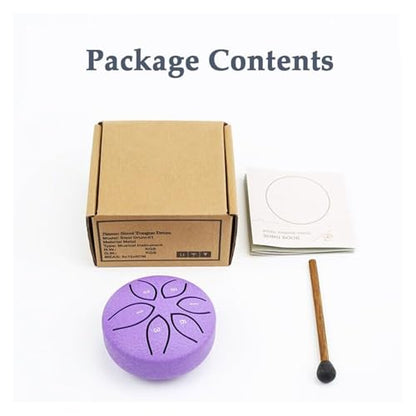 3-Inch 6-Tone Steel Rain Drum – Compact Harmonic Tool for Serenity(A1) - color: A1