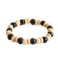 Black White Wood Bracelet for Women Men Tibetan Buddhist Meditation Mala Prayer Bracelet