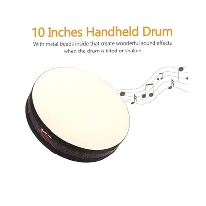 Ocean Wave Bead Drum: Handcrafted Musical Instrument for Relaxation, Meditation & Soothing Sounds