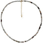 Simple Choker Necklace for Women Real Stone and Crystals Necklaces 4mm Beaded Choker Jewelry Meditation Gift for Women (16"+2") - style: Green Phantom Quartz