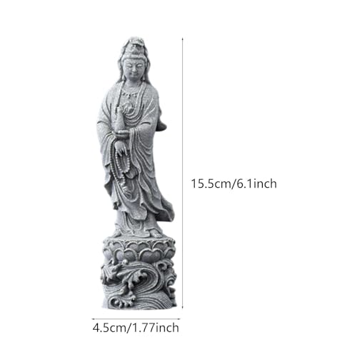 Baoblaze Abstract Figure Sculpture Decorative Figurine Collectible Desktop Ornament Modern Statue for Living Room Bookshelf Home Decor Guan Yin Statue Stone Or
