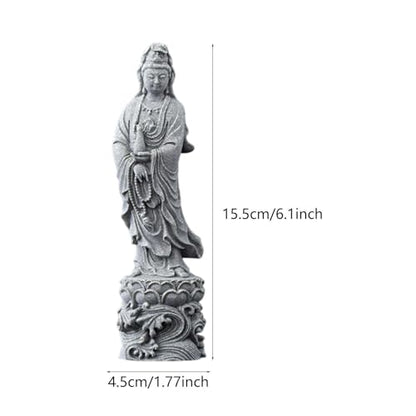 Baoblaze Abstract Figure Sculpture Decorative Figurine Collectible Desktop Ornament Modern Statue for Living Room Bookshelf Home Decor Guan Yin Statue Stone Or