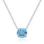 Ursilver Mothers Day Gifts - Birthstone Necklace for Women 925 Sterling Silver Round Birthstone Necklace Birthday Gifts 12 Months Necklaces for Women Jewelry Gift - color: silver-03-Mar-Aquamarine Light Blue