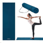 Gaiam Essentials 1/4" Thin (6mm) Yoga & Pilates, Fitness & Exercise Mat with Easy-Cinch Carrier Strap Cusion Support For Fitness and Gym Workouts - color: Navy