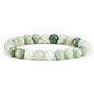 Cherry Tree Collection Tigers Eye Bracelets Plus Over 40 Other Stones – Gemstone Beads for Men & Women, Promotes Protection, Courage, Focus, Balance & Luck – Available in S, M, L with 8mm Round Beads - color: Burma Jade, size: Large