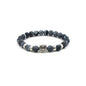 Fuqimanman2020 Natural agate Rock Owl Stretch String Healing Crystal Bracelet Energy Beaded Bracelet Set 8mm Women Gifts - color: Blue weathered agate