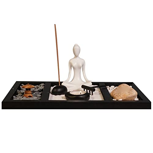Religious Goods Buddhist Supplies Zen Garden Candle Holder Home Ornament Exquisite Beautiful Zen Stone Candle Holder Table Decoration for Meditation Relaxation Zen Garden Candle