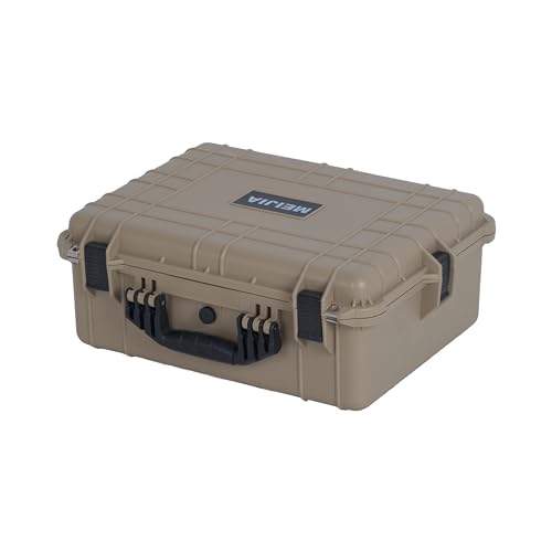 MEIJIA Portable All Weather Waterproof Protective Hard Case,Compact Camera Case with Customizable Fit Foam,Fit Use of Drones,Camera,Equipments, 20.62 x16.85x8.11inches(Desert Tan) - color: Desert Tan