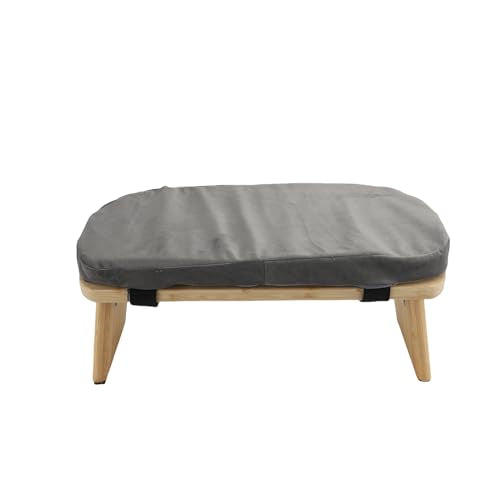 Meditation Bench, Folding Kneeling Meditation Stool, Removable Cushion Stool with Magnetic Locking Hinges, Ideal for Indoor & Outdoor Yoga & Prayer (Gray) - color: Grey