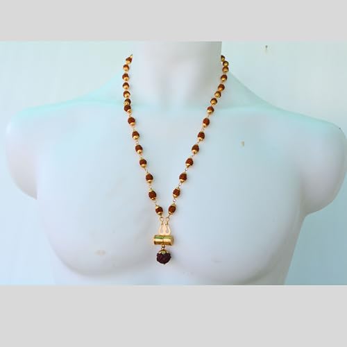 Rudraksha Mala shiv ji Mahakal Locket Rudraksha Mala Mahakal Locket Rudraksha Mala Shiva Rudraksha Mala Mahakal locket with chain - style: design 9