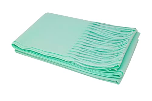 Ocomfly 100% Pashmina Scarf for Women - Premium Womens Scarves - Gift Boxed - Shawls or Wraps - Ultra Soft and Warm - color: Spring Green