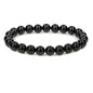 Keleny Gem Semi Precious Gemstones 8mm Natural Stone Round Beads Crystal Stretch Bracelets 7 Inch Unisex - color: 8mm Black Tourmaline