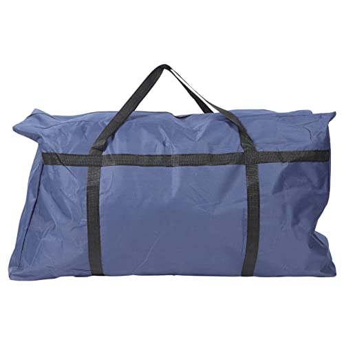 Folding Large Oxford Cloth Storage Bag for Comforters Clothing and Household Items Strong Handles for Moving and Organization Extra Large Capacity - color: Blue
