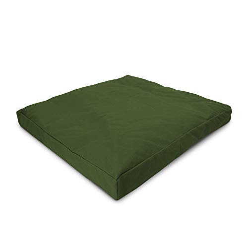 Zabuton Meditation Cushion for Workout - Supportive Yoga Floor Seat Cushion for Comfort & Posture Support - Natural Washable Cotton Fill kneeling Pad - Made in USA - Standard 24x24x2, Earth - color: Earth, size: Standard 24x24x2