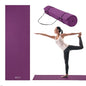 Gaiam Essentials 1/4" Thin (6mm) Yoga & Pilates, Fitness & Exercise Mat with Easy-Cinch Carrier Strap Cusion Support For Fitness and Gym Workouts - color: Purple