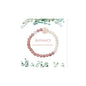 Birth Flower Crystal Bracelets for Women, Handmade Natural Gemstone Stretch Jewelry with Healing & Positive Energy - color: Jan. Carnation & Quartz