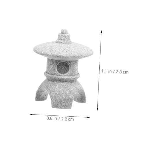 DECHOUS Sandstone Lantern Japanese Sculpture for Zen Garden Decor for Home Aquarium Landscaping and Serene Asian Ornament Tranquil Atmosphere
