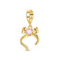 Prayer Cross Elephant Airplane Suitcase Charm 925 Sterling Silver Charms fits for Bracelets Necklace Pendant Bead Charms Jewelry Gift for Women Family - color: Golden Bow Charm
