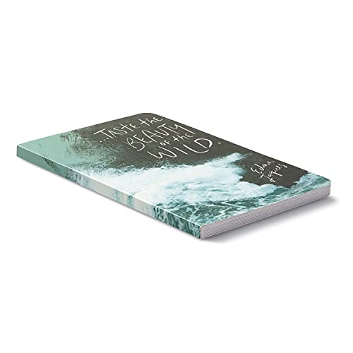 Compendium Softcover Journal - Taste the beauty of the wild. – A Write Now Journal with 128 Lined Pages, 5″W x 8″H - color: Wild Ocean Blue