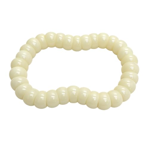MUDI Bracelet For Women, Bodhi Seed Beads Bracelets Fidget Healing Energy Protection Stretch to My Man Jewelry Gift - color: Oval White