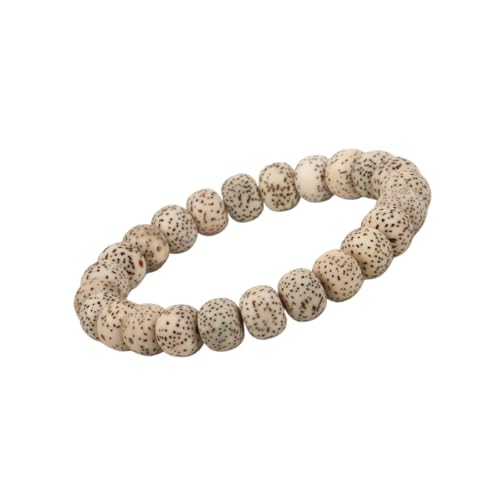 Unisex Bodhi Mala Bracelet for Men and Women,Healing Bracelet, Handmade 26 Beads 8mm Xingyue Bodhi Prayer Beads, 7.87" Stretchy Elastic Healing Bracelet for Meditation, Luck & Blessing, Ideal Gift with Mala Pouch