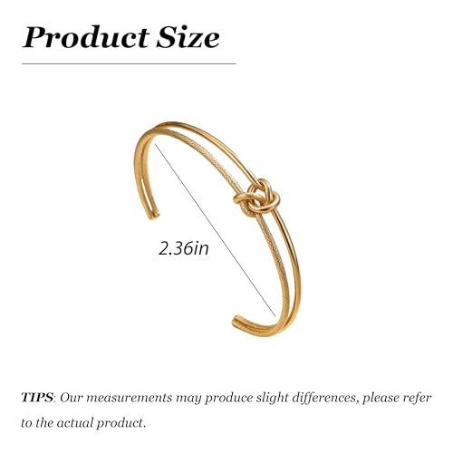 72ore Knot Bracelets for Women Gold Knot Bracelet Two Tone Knots Design Minimalist Wrist Jewelry for Daily Wear