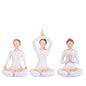 DOVDOV Yoga Figurine Set of 3, Zen Meditation Home Decor, Modern Art Pieces for Living Room Coffee Tables, Offices, Bookshelves, TV Consoles, and Mantelpiece Decorative Sculptures.
