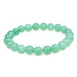 MJDCB Featured Men Women 8mm Beads Bracelet Elastic Natural Stone Yoga Bracelet Bangle 6.7" - color: Burmese Green Jade