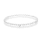BERGERLIN Real natural stone bracelet - Tested and certified in Germany - Genuine bracelets with 925 Sterling silver pearl and faceted pearls - color: Clear Quartz, size: Medium