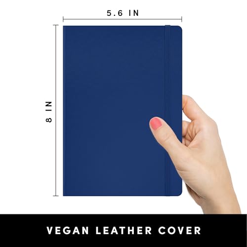 PAPERAGE Lined Journal Notebook, Hardcover Journal for Women & Men, 160 Pages, (5.6 in x 8 in), College Ruled Journaling Notebook for Work, School Supplies & Note Taking, (Royal Blue) - color: Royal Blue, style: A. Lined