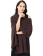 Soft Cashmere Blend Wrap Chic Scarf Stole for Women Wayfarer Travel Extra Large 87"x28" - color: Coffee