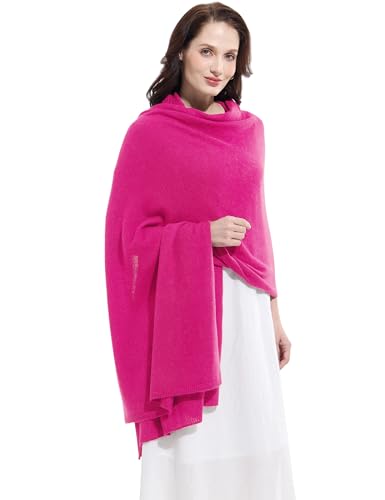Soft Cashmere Blend Wrap Chic Scarf Stole for Women Wayfarer Travel Extra Large 87"x28" - color: Pop Red