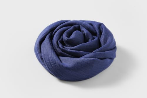 Pashmina Shawl Party Wraps Evening Dress Bridesmaid Long Cotton Scarves for Wedding - color: Dark Blue 26