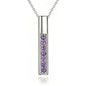 POPLYKE Chakra Necklace for Women 925 Sterling Silver Bar/Inifinity/Cross Necklace Mother Day Jewelry Gift for Women - style: February