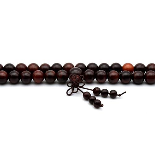 Zen Dear Unisex Natural Rosewood Prayer Beads Buddha Buddhist Prayer Meditation Mala Necklace Bracelet - style: 10mm*108