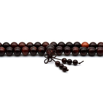 Zen Dear Unisex Natural Rosewood Prayer Beads Buddha Buddhist Prayer Meditation Mala Necklace Bracelet - style: 10mm*108