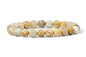 Cherry Tree Collection Gemstone Beaded Stretch Bracelet 8mm Round Beads 7" - color: Fossil Coral