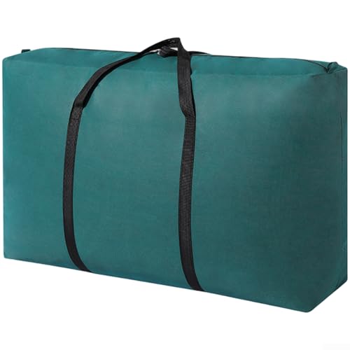 Large Capacity For Quilt Storage Bag Waterproof with Reinforced Handles Oxford Cloth Designed for Moving, Travel, and Household Organization (100L (80L (70 * 52 * 24) Gray) - color: Gray, size: 80L (70*52*24)