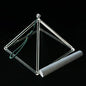 Crystal Meditation Pyramid 8 Inch Singing Bowls Crystal Musical Instrument Geometric Tripod Yoga Meditation Wind Chime Percussion Instrument With Percussion Stick