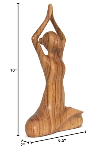 G6 Collection 10" Wooden Handmade Abstract Sculpture Decorative Home Decor Handcrafted Figurine Accent Decoration Artwork Hand Carved, Easy Pose - style: Easy Pose