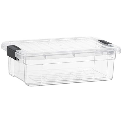 Superio 7.4 Quart Clear Plastic Storage Bin with Lid, Non-Toxic, BPA Free, Odor Free, Organizer Storage Box, Stackable Plastic Tote for Home, Garage, School, and Office - size: 7.4 Quart