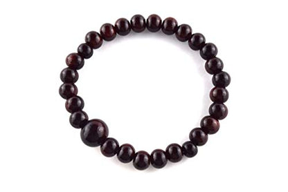 Japanese Shitan Rosewood Bracelet Juzu Rosary Prayer Mala beads Handmade in Kyoto bracelet for men - style: No bossa