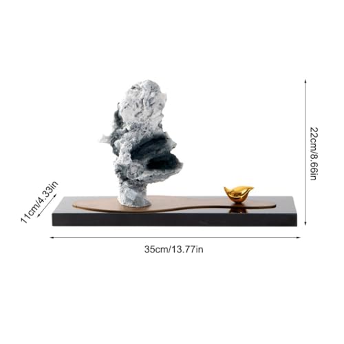 Home Decoration Desk Ornament Zen Resin Rockery Chinese-Style Tabletop Decorations Home Study Entrance Decorations Office Decorations Statuette for Your Desk - Bookshelf - Dinning Tabl