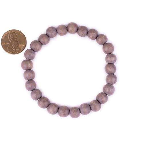 Wood Bead Bracelet - color: Brown, size: Medium Beads