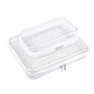 2 Pcs Clear Hard Shell Zipper Case, Portable Clear Zipper Pouches Hard Shell, Waterproof Plastic Transparent Storage Box Set with Double Zips for Cosmetic Stationery Snack Toy Storage Organizer Bins - size: 4in*1PCS,8in *1PCS