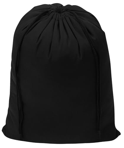 PALTERWEAR Black Cotton Drawstring Bags, Reusable Quality with Double String, For Pantry Gifts Kitchen - Pack of 6 (Black Cotton Blend, 9 x 12 Inch) - color: Black Cotton Blend, size: 9 x 12 Inch