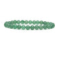 Angelstones Handmade Natural Healing Gemstone 6mm Round Beads Stretch Crystal Bracelet 7 Inch Unisex - color: Green Aventurine
